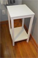 White Tall Side Table 13"W x 14"D x 25"H