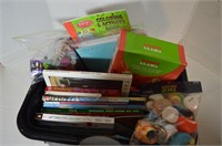 Tote of Chrismtas Children's books and crafts