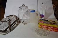 Lot of Kitchen Items w Tote