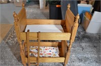 Wood Doll Sized Bunk Beds 2 piece 32"tall