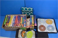Lot of Vintage VHS Tapes Disney and Other and CDs