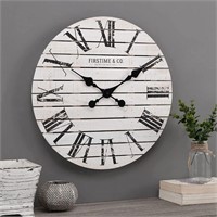 FirsTime & Co.® Shiplap Farmhouse Wall Clock