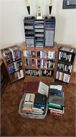 VHS, DVD and cassette tape collection
