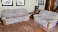 Reclining sofa and love seat