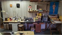 Contents of workbench and wall