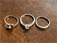 14K Ring & 2 Other Rings