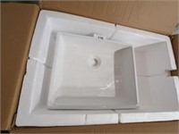 Cooko White Ceramic Bathroom Sink