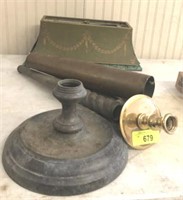LAMP PARTS, SOME BRASS
