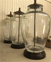 3 GLASS DECORATIVE LAMP BODIES