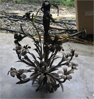 FLORAL WROUGHT IRON HANGING CHANDELIER