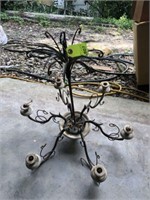 5 ARM WROUGHT IRON CHANDELIER