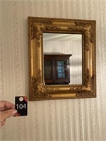 Gold Framed Mirror 11.5"x13.5"