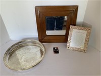 Tray Framed Mirror & Picture