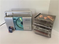 Emerson AM FM Disc Player & CDs