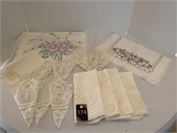 Hand Embroidered Linens & Misc