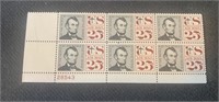 Six 25c Lincoln Air Mail Postage Stamps