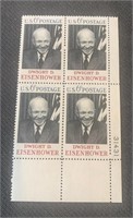 Four 6c Dwight D. Eisenhower Postage Stamps