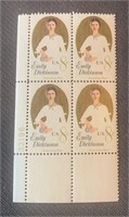 Four 8c Emily Dickinson Postage Stamps