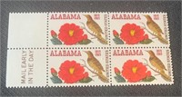 Four 6c Alabama Postage Stamps