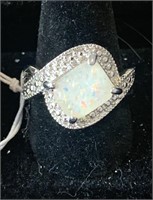 Pretty Lab Opal 925 Plated sz 9 Ring