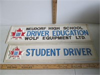 Wolf Equipment Memorabilia, 2 Plastic Signs with