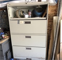 LARGE FILING CABINET & CONTENTS