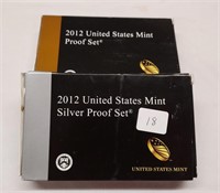 (2) 2012 Proof Sets (One Silver Proof Set)