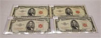 (4) $5 U.S. Notes 1953, 1953-A,B,C