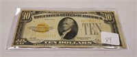 $10 Gold Certificate 1928 VG