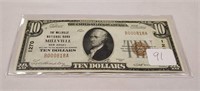 $10 N.C. Millville N.B. N.F. 1929 AU
