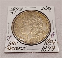 1878 Silver Dollar Rev. ’79 AU