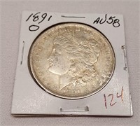 1891-O Silver Dollar AU