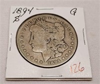 1894-S Silver Dollar G