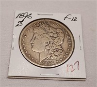 1896-S Silver Dollar F