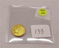 1914-D $2 1/2 Gold AU-Cleaned (Quest. Authenticity