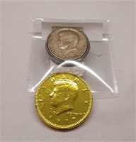 Money Clip w/1964 Half Dollar; Fantasy Coin