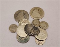 Seated Silver Coins-Culls ($1.85)