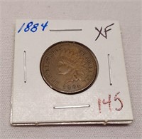 1884 Cent XF