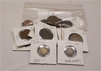 17 Large Cents Cull-G; 2 Seated Dimes