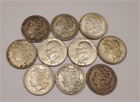 8 Pre-’21 Morgan Dollars Cull-AU; 2 Ikes