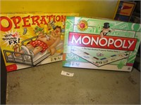 Operation and Monoploy Board Games