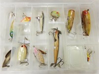 Vintage Fishing Lures, in case (8+)