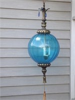 MID-CENTURY MODERN BLUE SWAG LAMPS