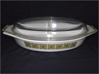 12" OVAL COVERED DIVIDED VEGETABLE DISH