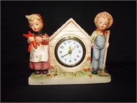 VINTAGE PORCELAIN SAXONY ALARM CLOCK