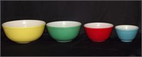 PYREX PRIMARY COLORS NESTING BOWLS - SET OF 4
