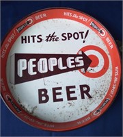 PEOPLES BEER TRAY FROM OSHKOSH, WI