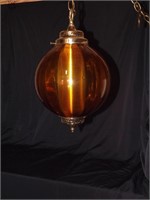 VINTAGE MCM AMBER SWAG LIGHT