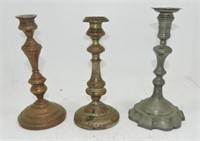 Lot of 3 candle holders