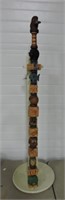 Fruit Belt Woodcarvers carved wooden cane/